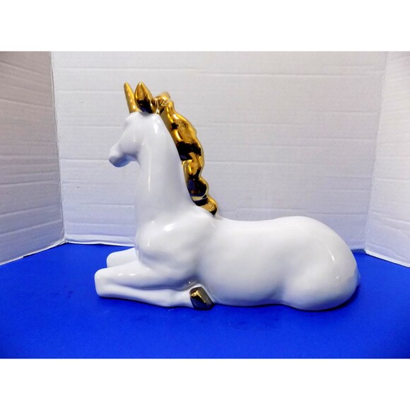 NEW Ceramic Magical Unicorn Figurine Statue Sculpture Mythical - Picture 3 of 4